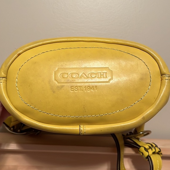 Mustard Yellow Coach Shoulder Purse - Picture 3 of 6